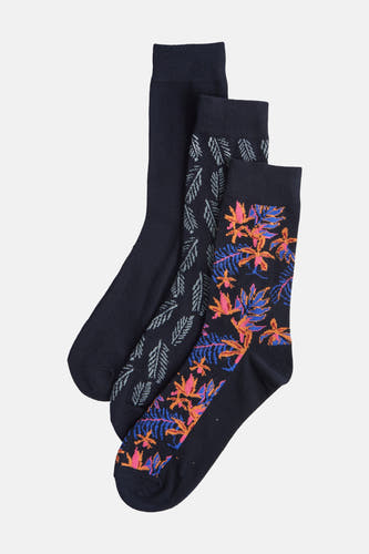 Multikleurige sokken van ACCESSORIES BY JACK & JONES met blader- en bloemenmotieven.
