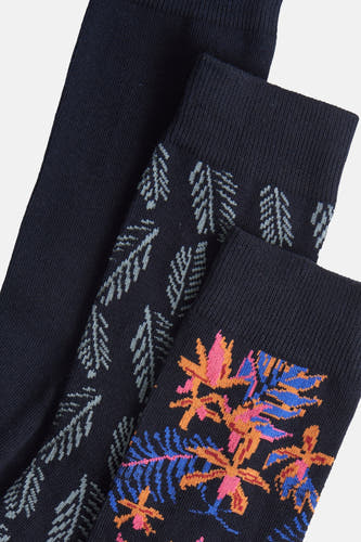 Meerkleurige sokken multipack van ACCESSORIES BY JACK & JONES met bloemen- en bladmotieven.