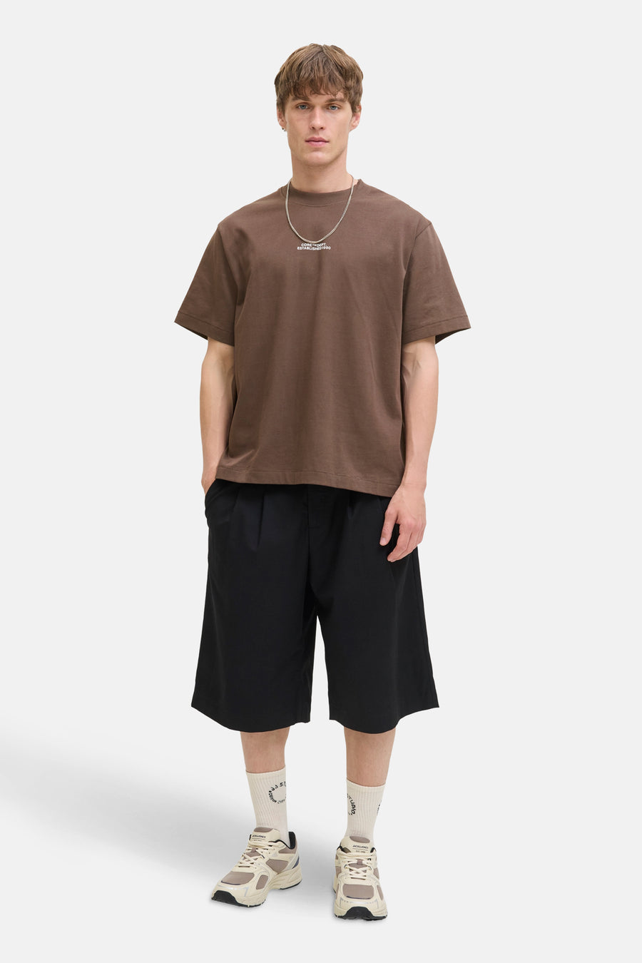 T-shirt met korte mouwen - bruin - CORE BY JACK & JONES