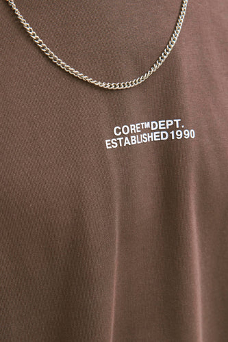 T-shirt met korte mouwen - bruin - CORE BY JACK & JONES