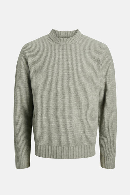 Groene trui met ronde hals van ORIGINALS BY JACK & JONES, in ribstof.