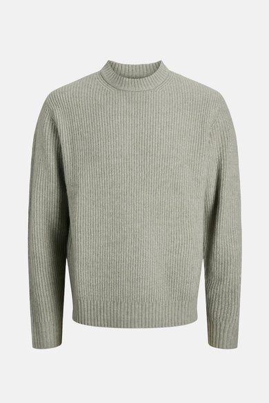 Groene trui met ronde hals van ORIGINALS BY JACK & JONES, in ribstof.