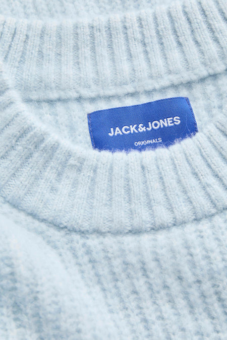 Pull met ronde hals - blauw