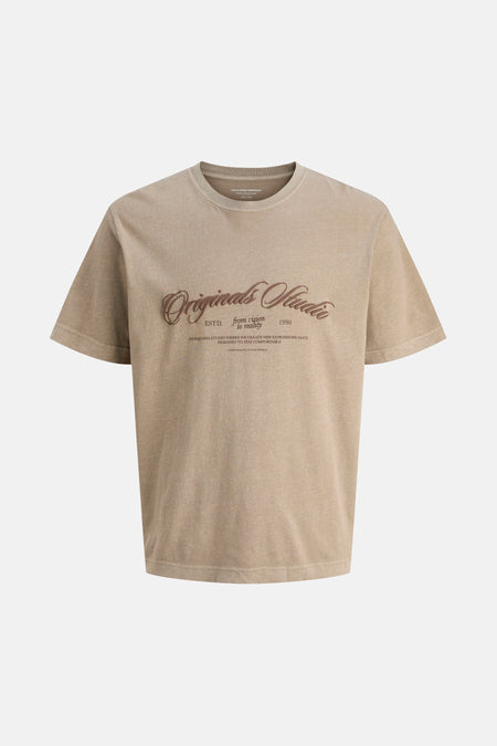 T-shirt (manches courtes) brun - ORIGINALS BY JACK & JONES