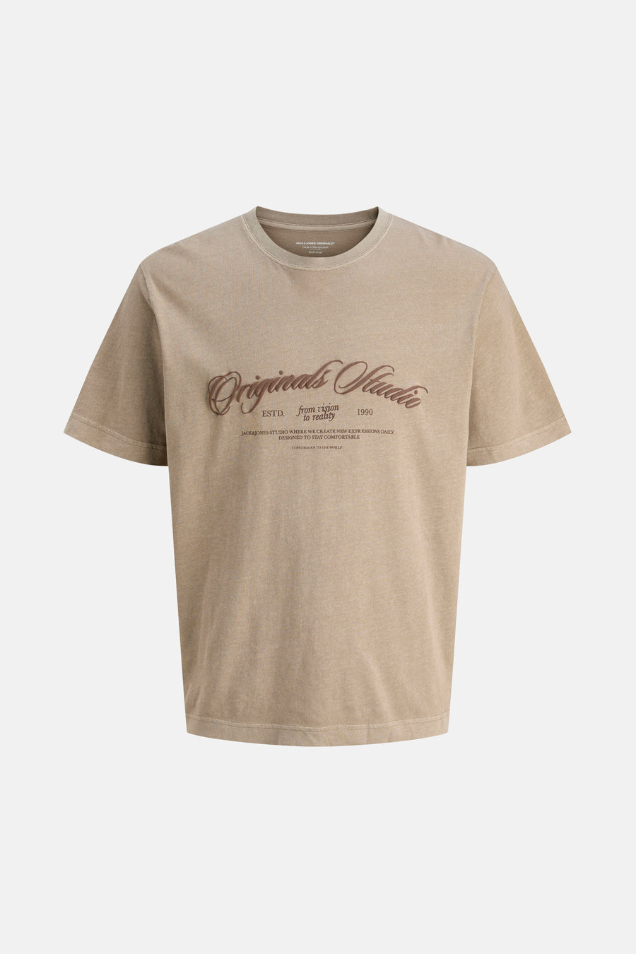 T-shirt met korte mouwen - Beige - ORIGINALS BY JACK & JONES