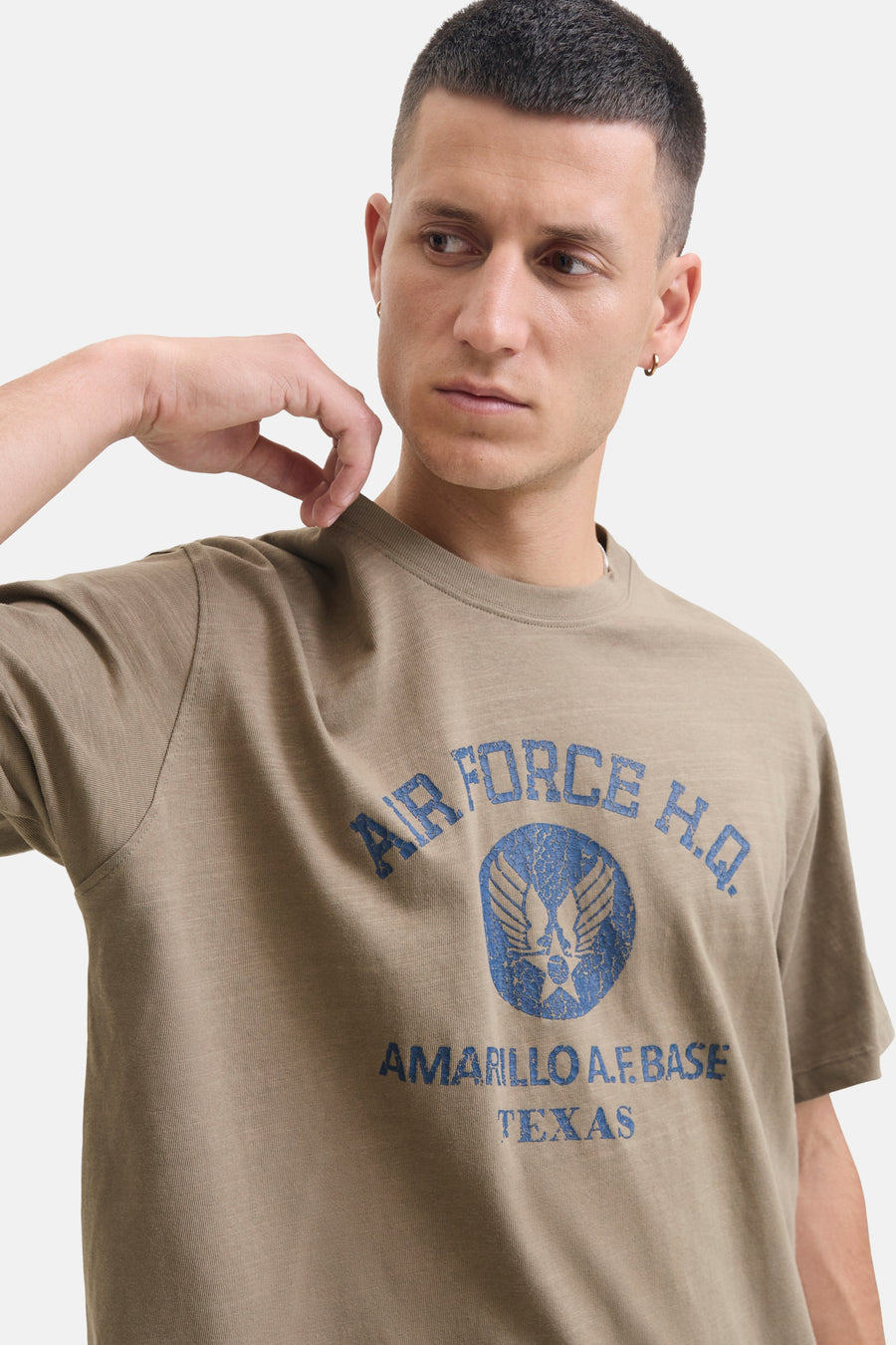 T-shirt met korte mouwen - Kaki - PREMIUM BLUE by JACK & JONES