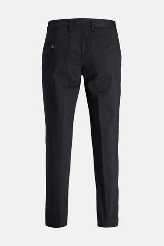 Jean noir chino de JACK & JONES JEANS INTELLIGENCE, avec un dos visible et des détails de boutons sur les poches.
