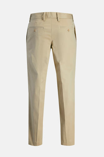 Beige chino van JACK & JONES JEANS INTELLIGENCE, met achterzakken en knoopsluiting.