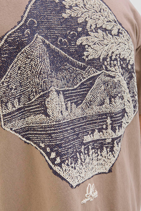 T-shirt met korte mouwen - Bruin