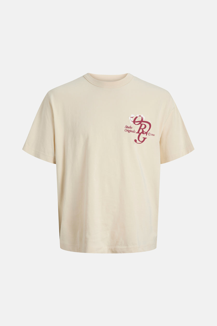 T-shirt à manches courtes - Écru - ORIGINALS BY JACK & JONES