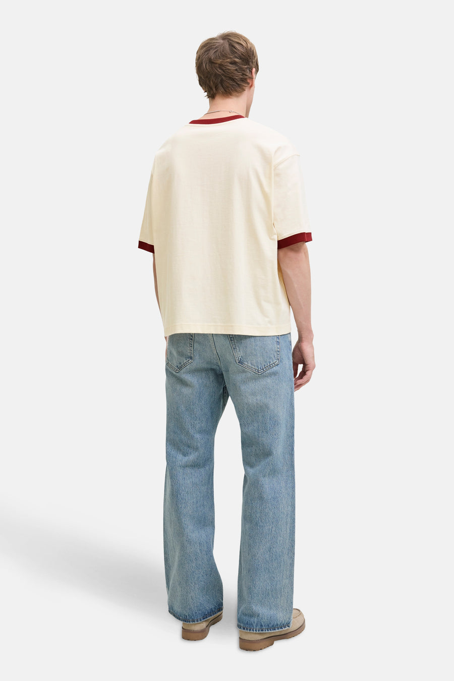 T-shirt met korte mouwen - Ecru - ORIGINALS BY JACK & JONES