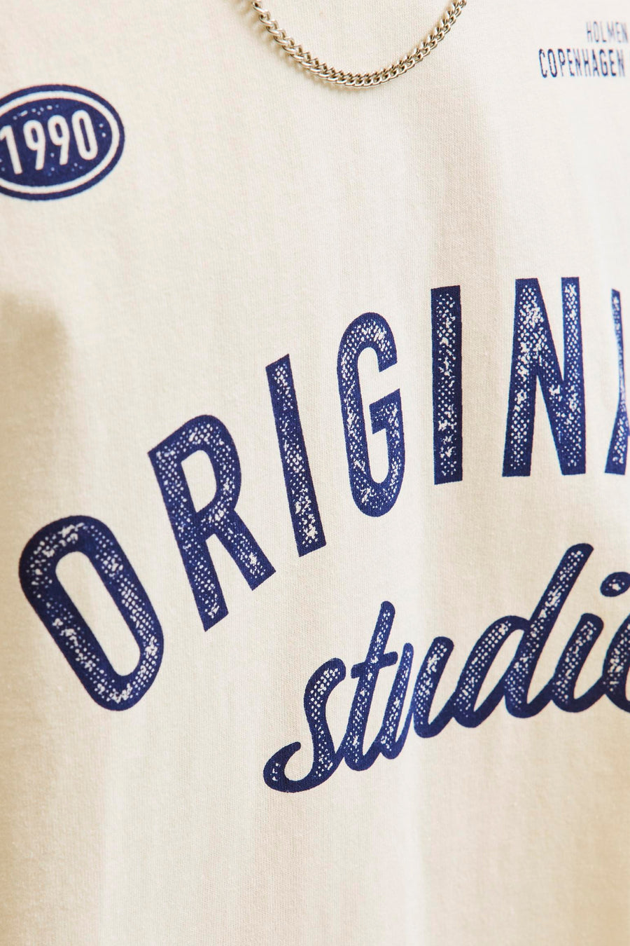 T-shirt met korte mouwen - Ecru - ORIGINALS BY JACK & JONES