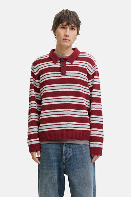 Pull col V Rouge - ORIGINALS BY JACK & JONES