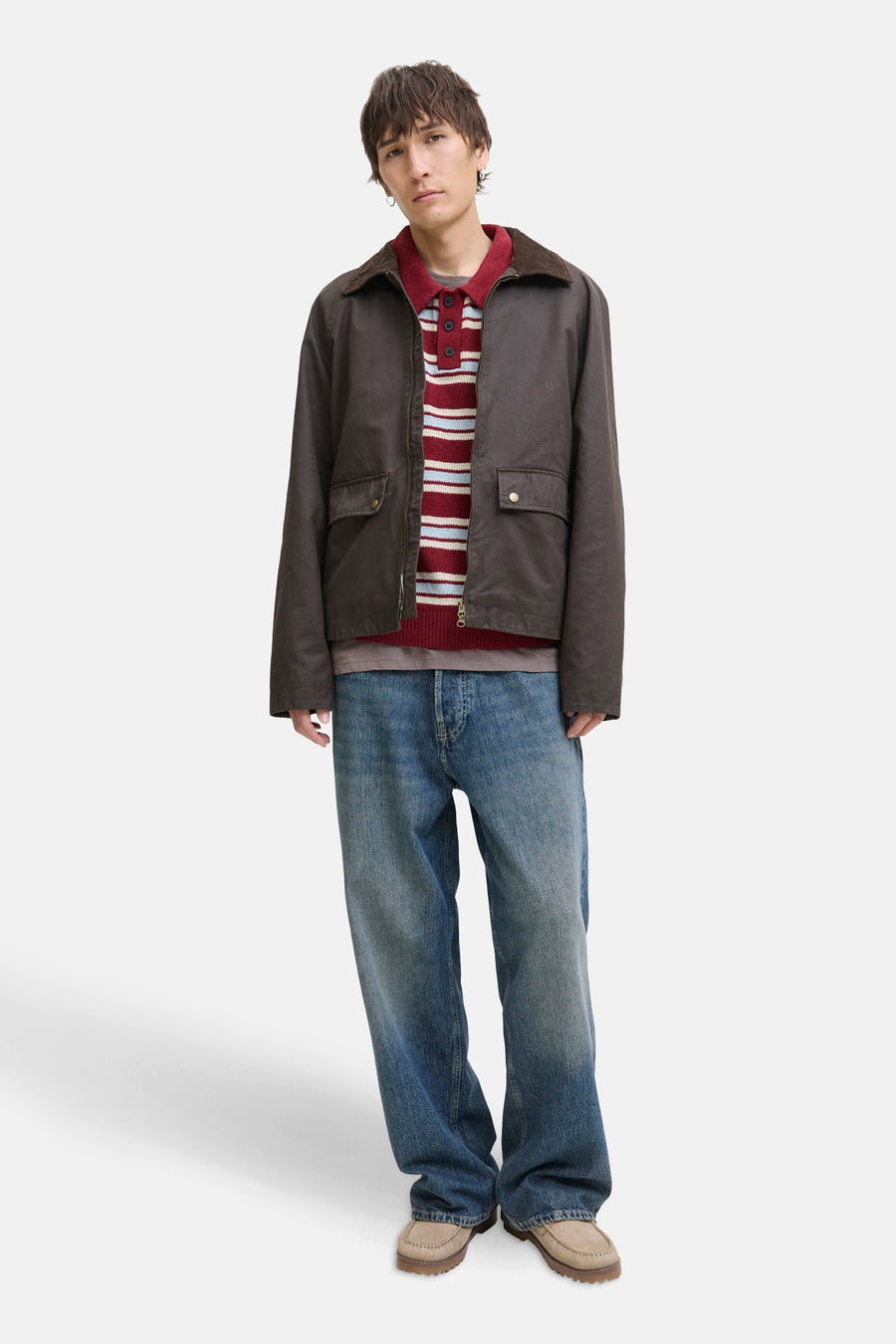 Trui met V-hals rood - ORIGINALS BY JACK & JONES - ORIGINALS BY JACK & JONES