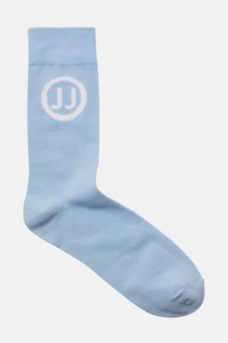 Lichtblauwe sokken van ACCESSORIES BY JACK & JONES met wit logo.