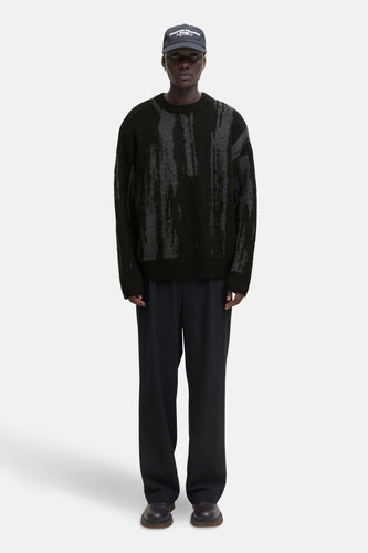 Pull met ronde hals - zwart