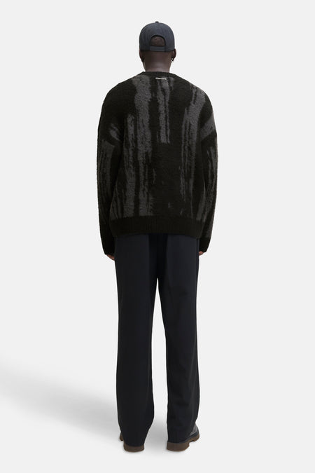Pull met ronde hals - zwart