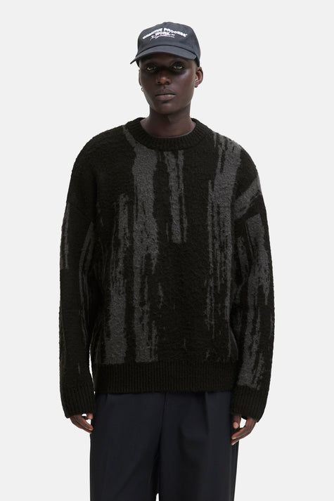 Pull met ronde hals - zwart