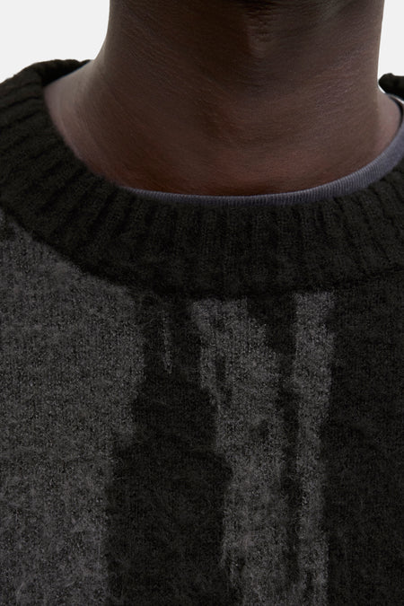 Pull met ronde hals - zwart