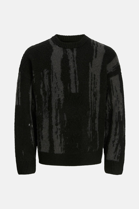 Pull met ronde hals - zwart