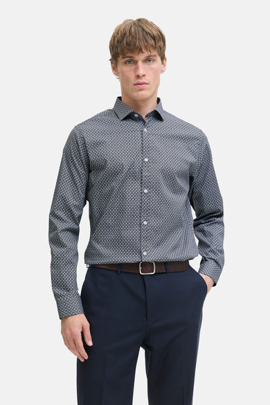 Chemise bleue à manches longues de PREMIUM by JACK & JONES, avec un motif subtil.