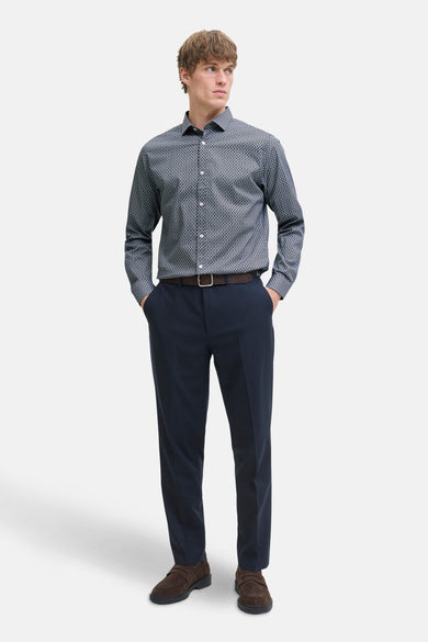 Chemise bleue à manches longues de PREMIUM by JACK & JONES, dotée d'une subtile impression.