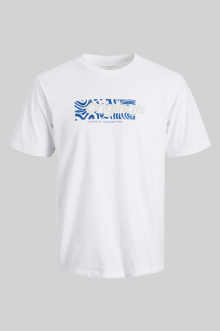 T-shirt (korte mouwen) Wit - ORIGINALS BY JACK & JONES