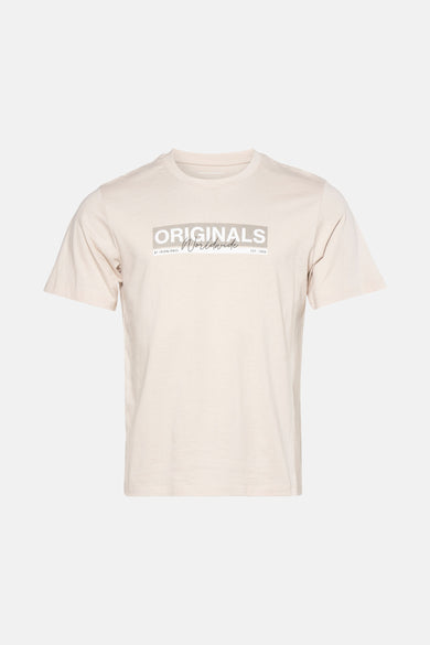 T-shirt (manches courtes) Écru - ORIGINALS BY JACK & JONES