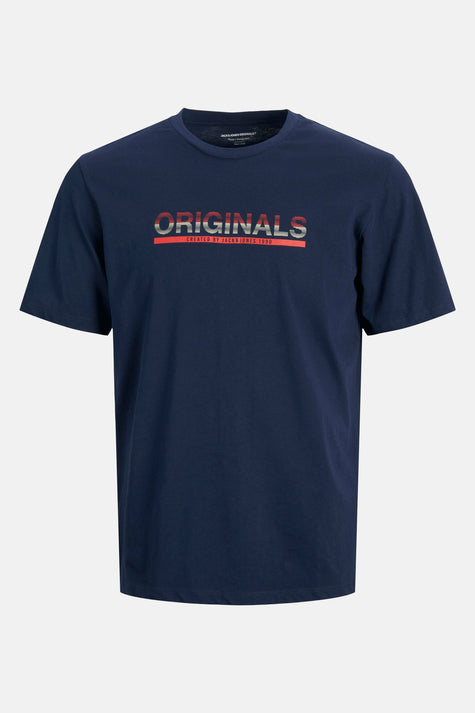 T-shirt (korte mouwen) Blauw - ORIGINALS BY JACK & JONES