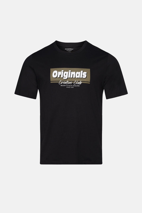 T-shirt (korte mouwen) Zwart - ORIGINALS BY JACK & JONES