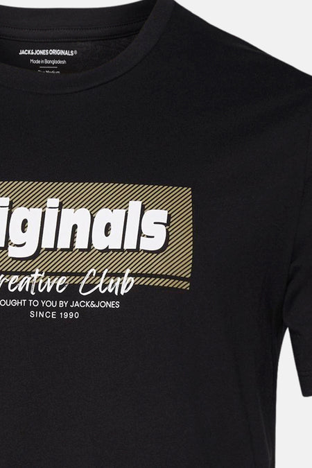T-shirt (korte mouwen) Zwart - ORIGINALS BY JACK & JONES