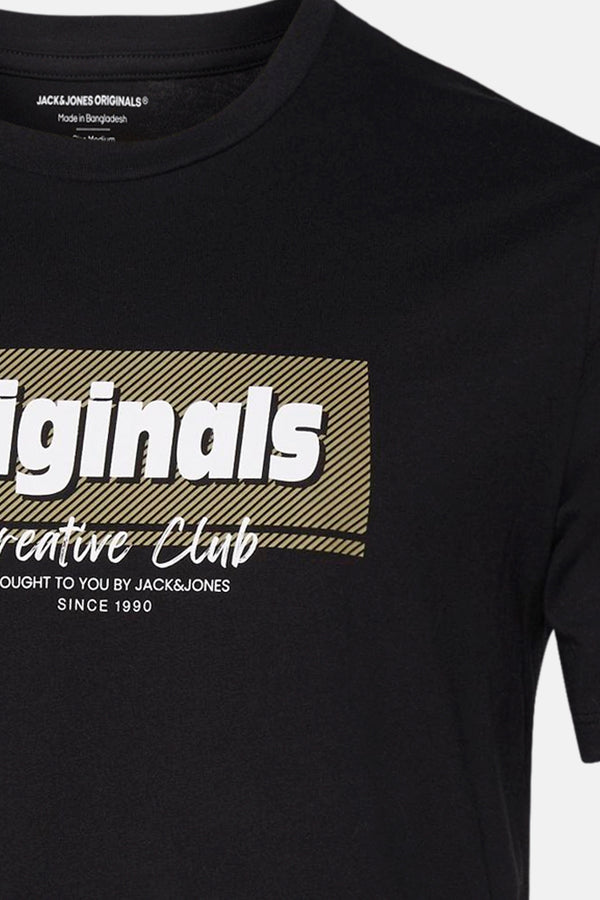 T-shirt (korte mouwen) Zwart - ORIGINALS BY JACK & JONES