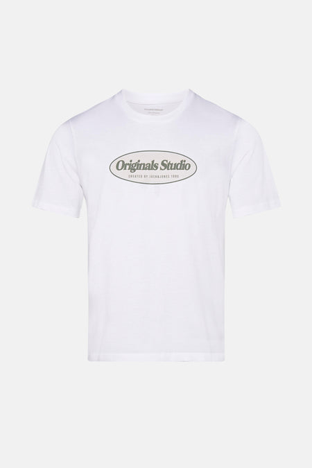 T-shirt (korte mouwen) Wit - ORIGINALS BY JACK & JONES