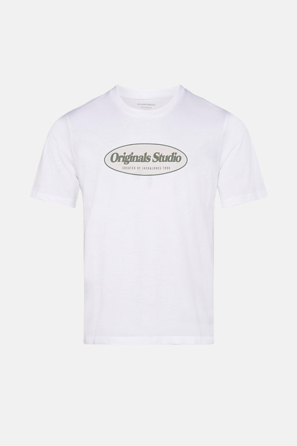 T-shirt (korte mouwen) Wit - ORIGINALS BY JACK & JONES