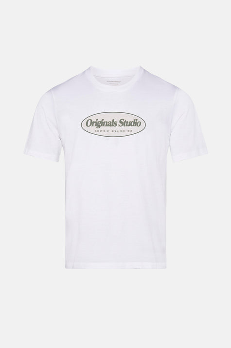 T-shirt (korte mouwen) Wit - ORIGINALS BY JACK & JONES