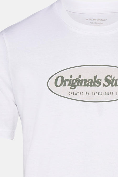 T-shirt (korte mouwen) Wit - ORIGINALS BY JACK & JONES