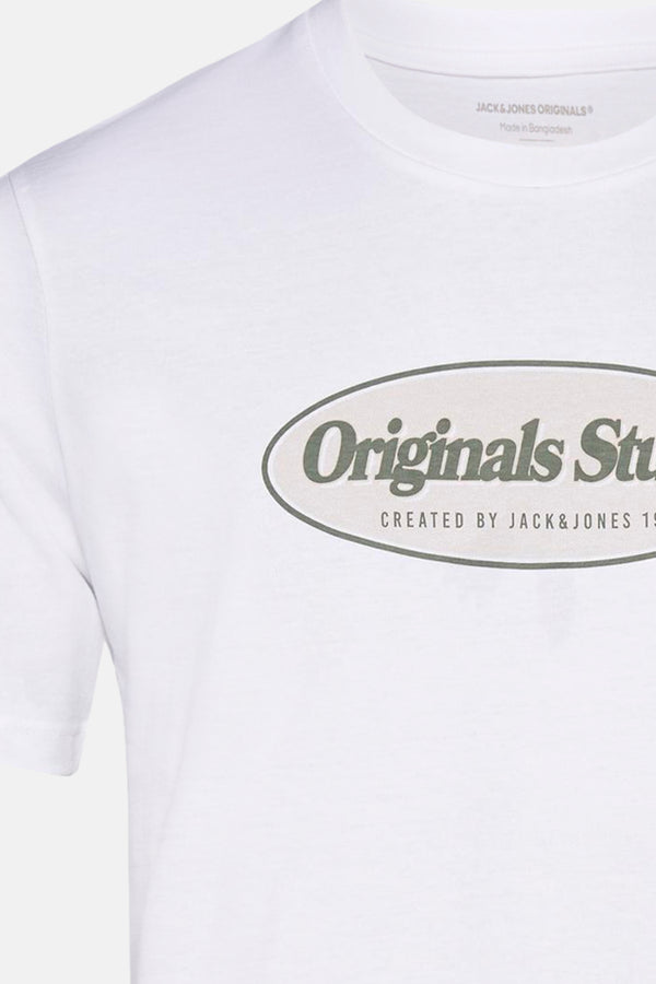 T-shirt (korte mouwen) Wit - ORIGINALS BY JACK & JONES