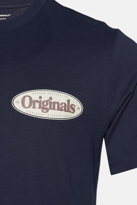 T-shirt (korte mouwen) Blauw - ORIGINALS BY JACK & JONES