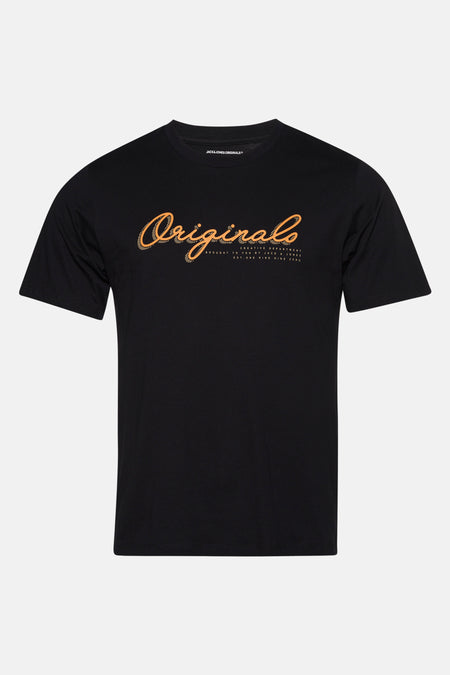 T-shirt (korte mouwen) Zwart - ORIGINALS BY JACK & JONES