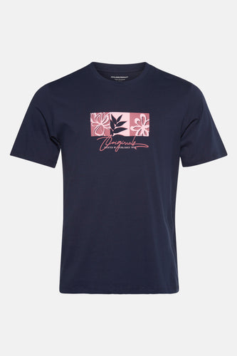 T-shirt met korte mouwen - Donkerblauw - ORIGINALS BY JACK & JONES