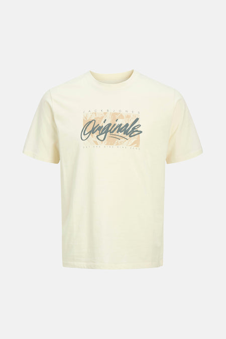 T-shirt (manches courtes) Écru - ORIGINALS BY JACK & JONES