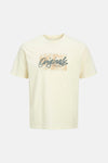 T-shirt (manches courtes) Écru - ORIGINALS BY JACK & JONES