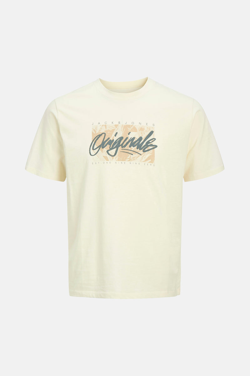 T-shirt (manches courtes) Écru - ORIGINALS BY JACK & JONES