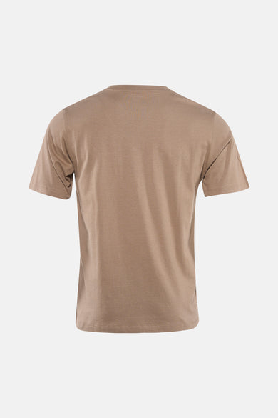 Bruin T-shirt met korte mouwen van ORIGINALS BY JACK & JONES, achterkant weergegeven.