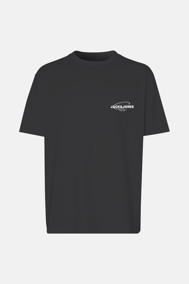 T-shirt noir à manches courtes de CORE par JACK & JONES, avec petit logo sur la poitrine.