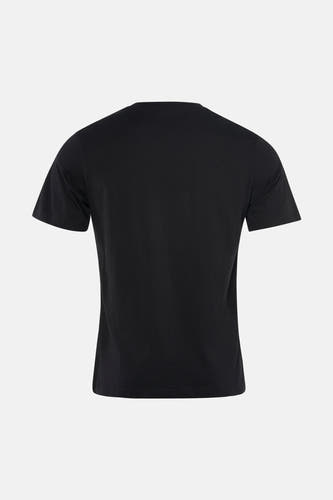 Zwart T-shirt met korte mouwen van CORE BY JACK & JONES, achterkant weergegeven op een effen achtergrond.
