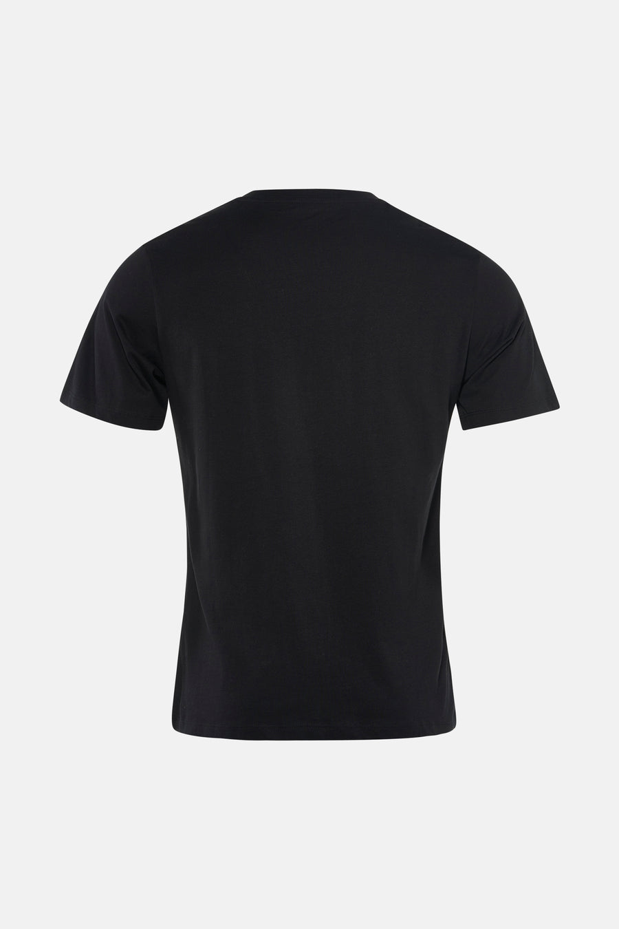 Zwart T-shirt met korte mouwen van CORE BY JACK & JONES, achterkant weergegeven op een effen achtergrond.
