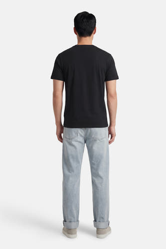 Zwart T-shirt met korte mouwen van CORE BY JACK & JONES, met een effen kleur en een casual uitstraling.