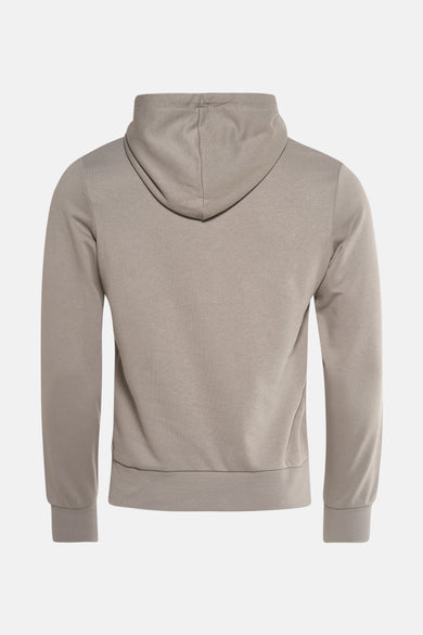 Kaki sweater met kap van CORE BY JACK & JONES, rugzijde in effen stof.