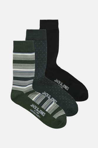 Meerkleurige sokken van ACCESSORIES BY JACK & JONES, met strepen, stippen en effen kleuren.